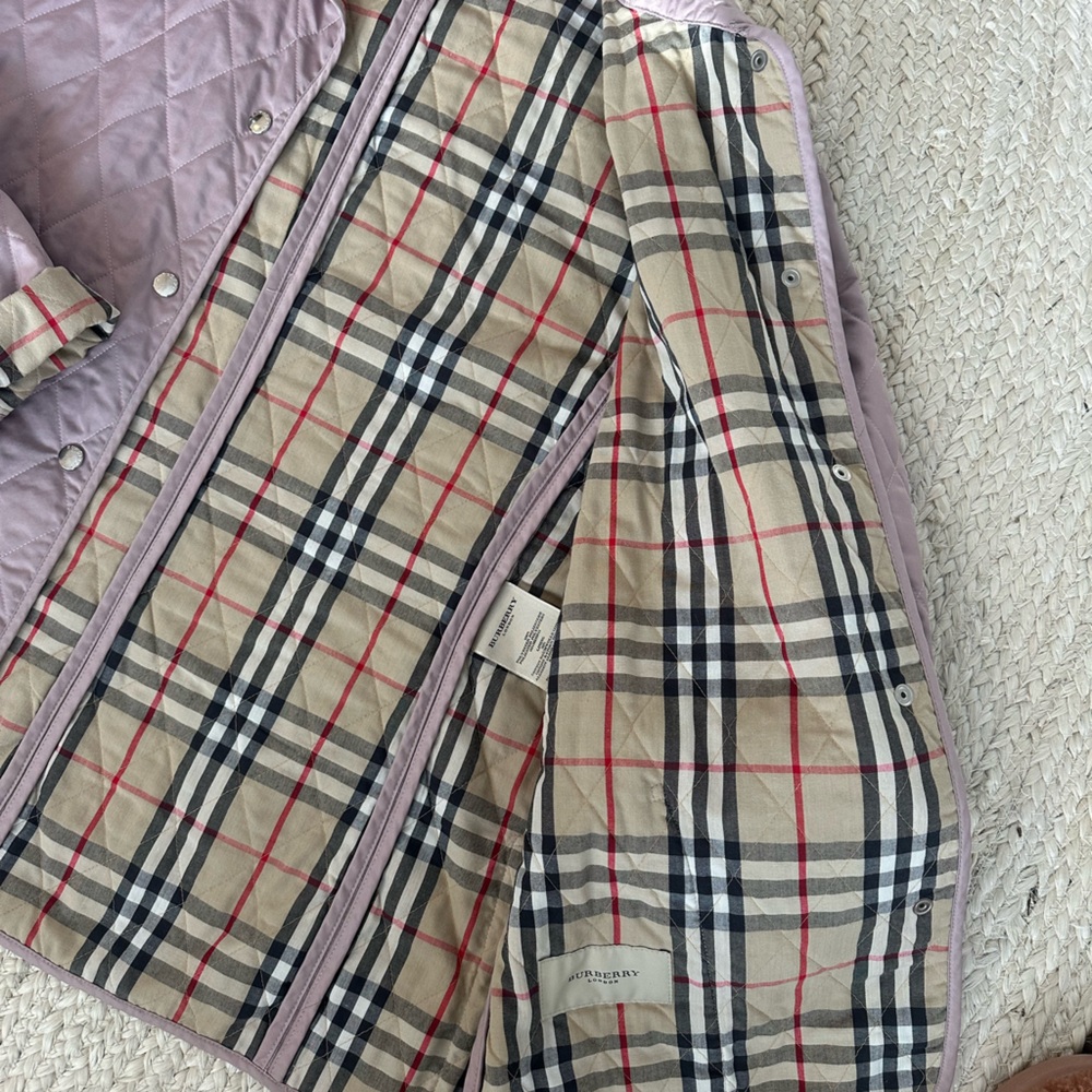 Burberry Beige Plaid Quilted Lined Jacket - Picture 2 of 12